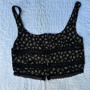 Free people cropped floral tank size S